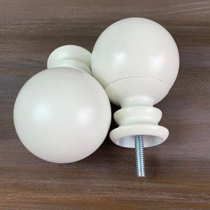 Cambria Paragon Curtain Rod Finials NEW White